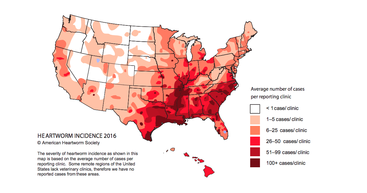 Heartworm Incidence Maps - American Heartworm Society