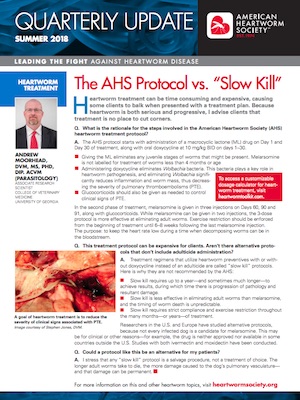 Heartworm slow outlet kill treatment