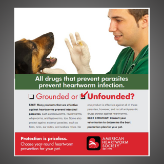 Grounded or Unfounded: All drugs that prevent parasites prevent heartworm infection.