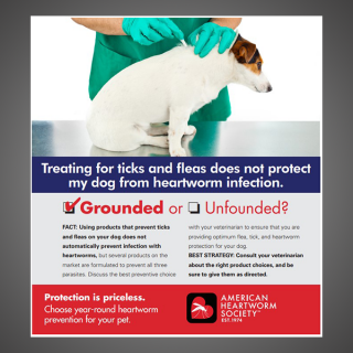 Grounded or Unfounded: Treating for ticks and fleas does not protect my dog from heartworm infection.
