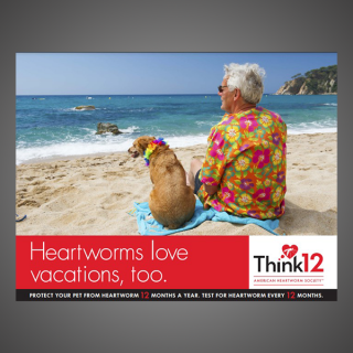 Think 12 Series: Heartworms love vacations, too. (Senior Owner)