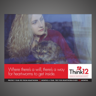 Think 12 Series: Where there's a will, there's a way for heartworms to get inside. (Cat)